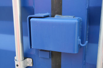 bolt on lock box with heavy duty padlock